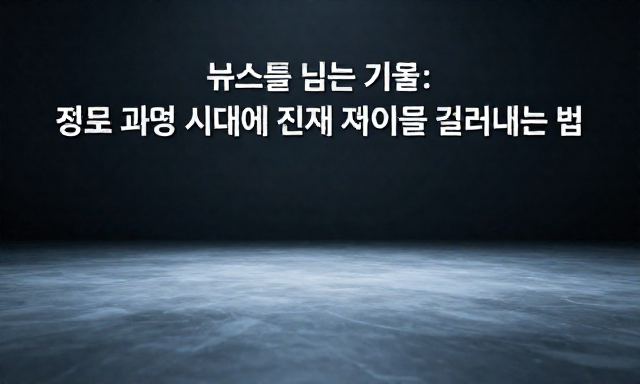 뉴스 관련 이미지 - 뉴스를 읽는 기술: 정보 과잉 시대에 진짜 가치를 걸러내는 법